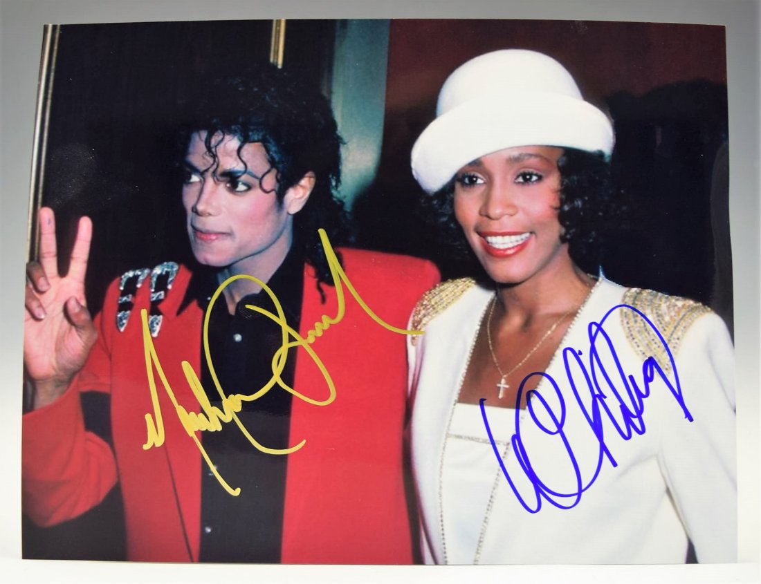 Michael Jackson, Whitney Houston Signed Photograph (1 of 2)