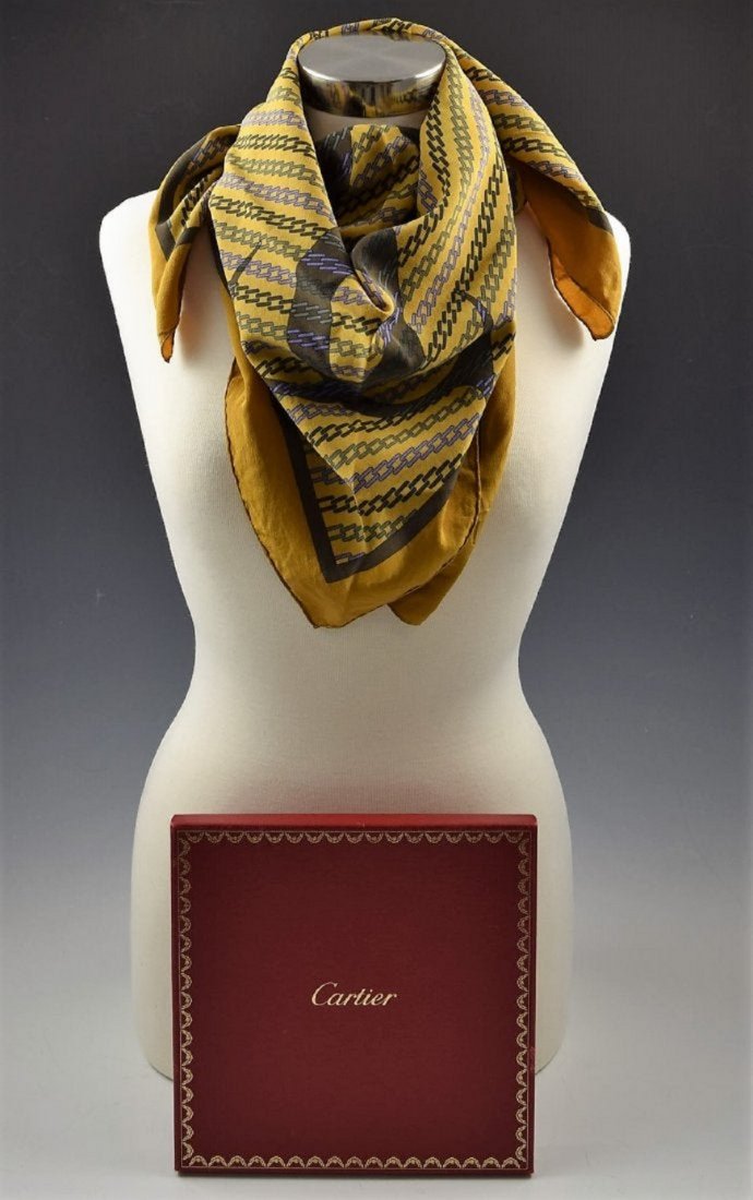 Vintage Cartier Silk Scarf (1 of 2)