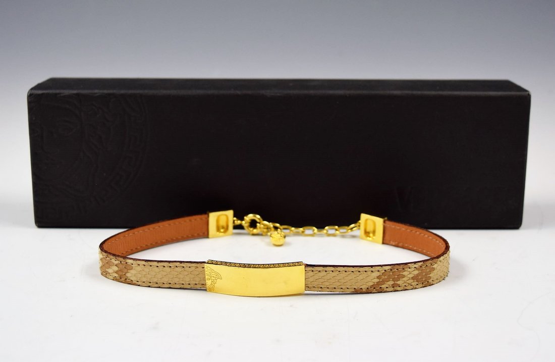 Versace Leather Necklace (1 of 4)