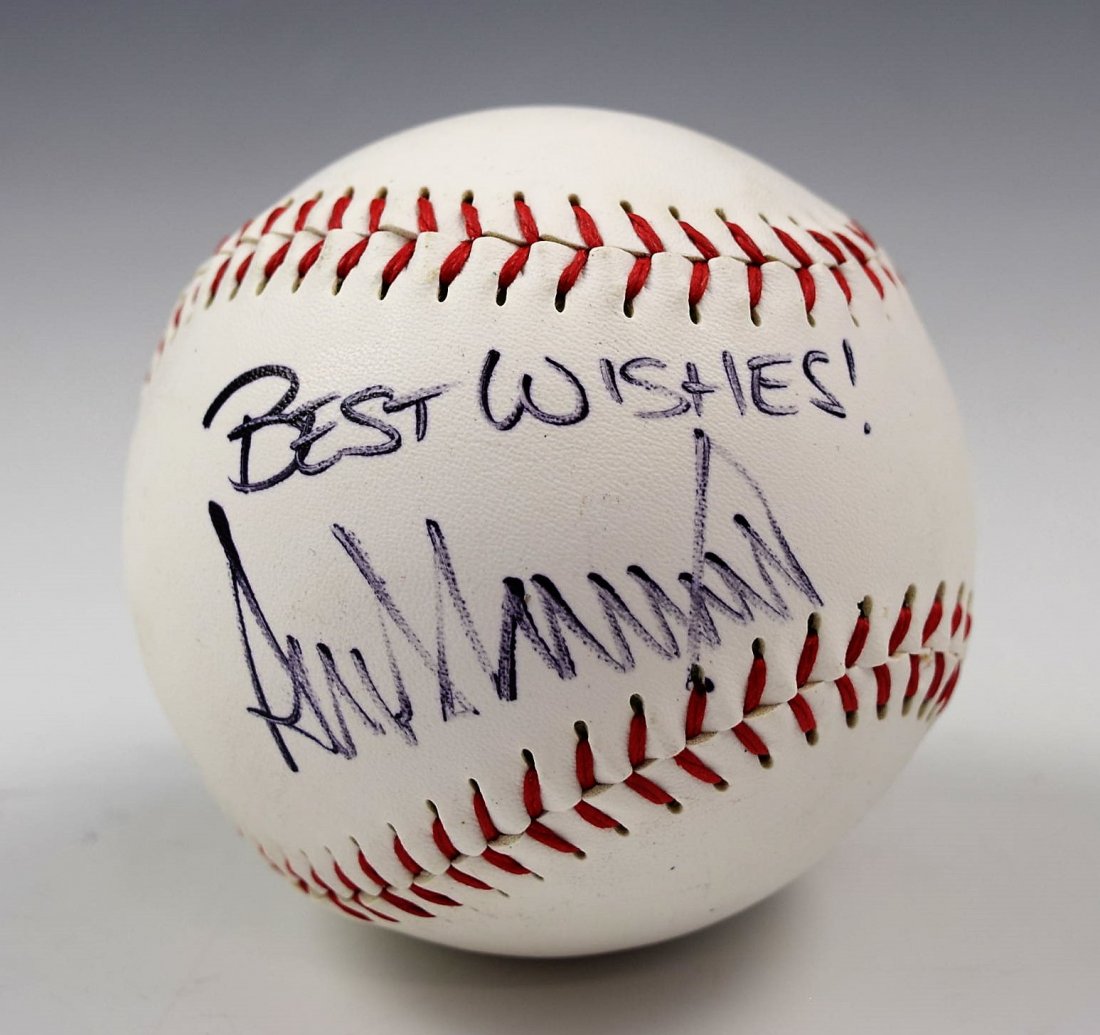 Donald Trump Autographed Softball (1 of 2)