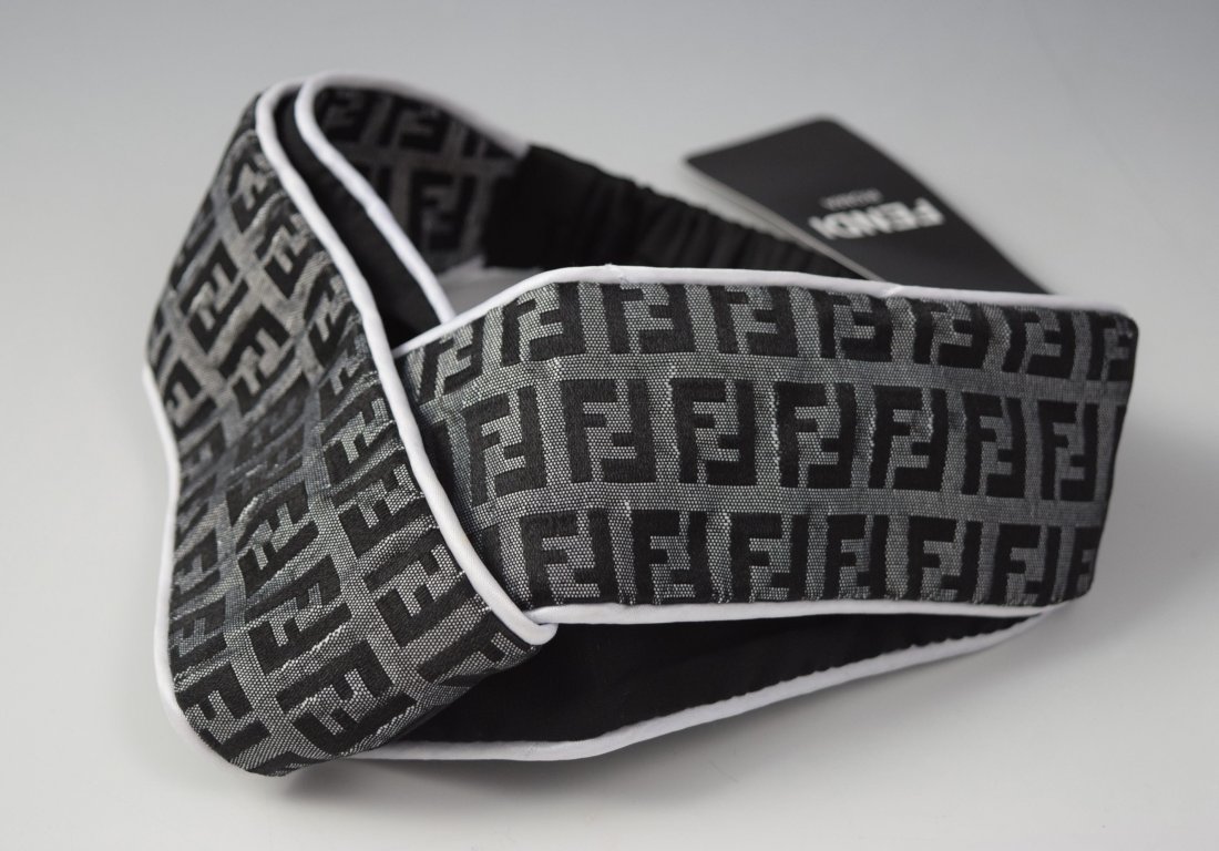 Fendi Headband: Fendi black and white knot headband