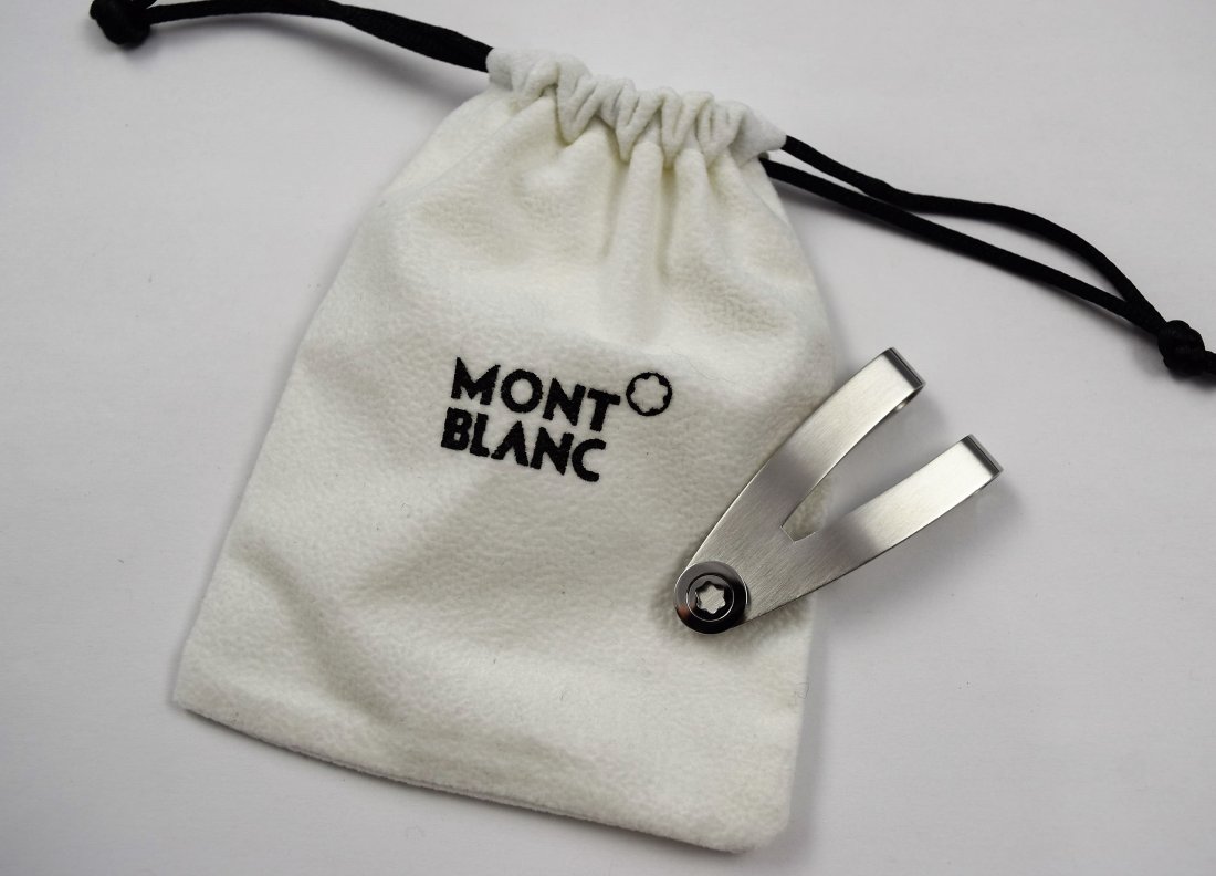 Montblanc Money Clip: Mont Blanc urban walker stainless steel money clip Original dust bag included
