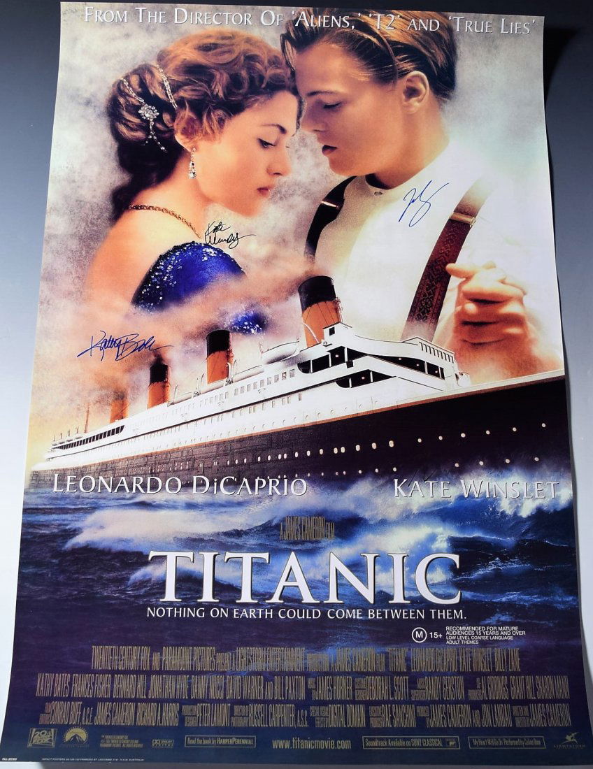 Titanic Cast Signed Movie Poster (1 of 4)