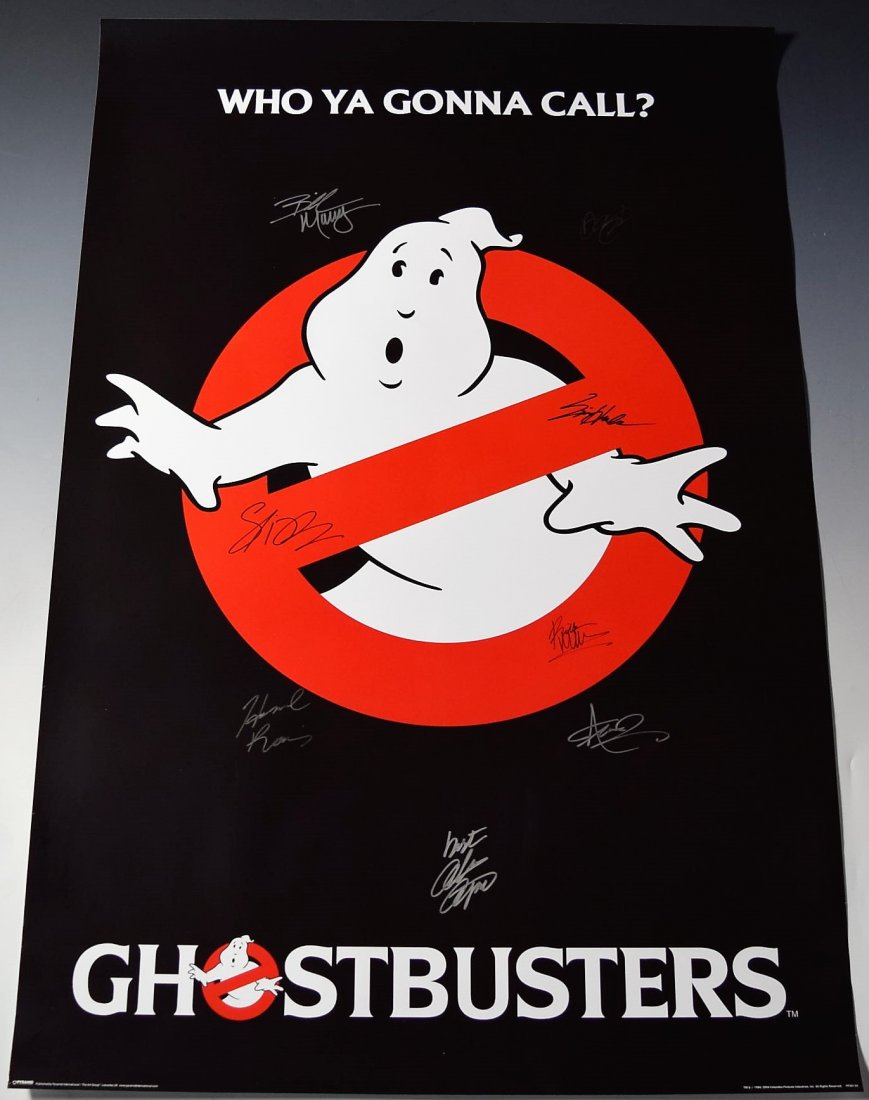 Ghostbusters Cast Signed Movie Poster (1 of 4)