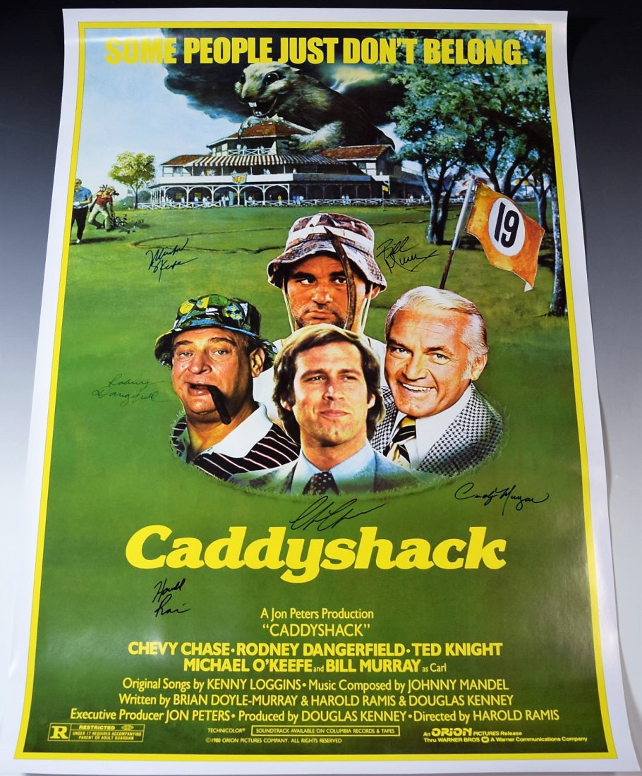 Caddyshack Cast Signed Movie Poster (1 of 3)