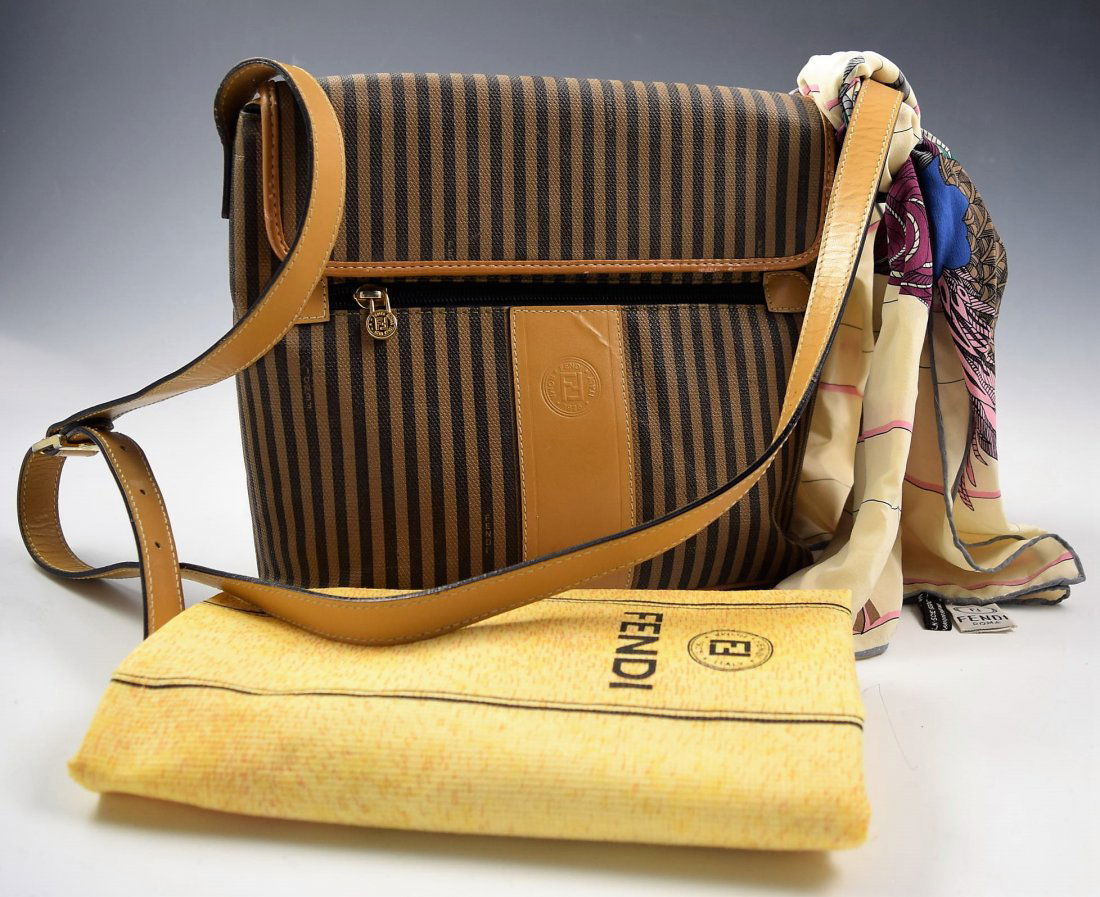 Vintage Fendi Handbag with Silk Scarf (1 of 7)