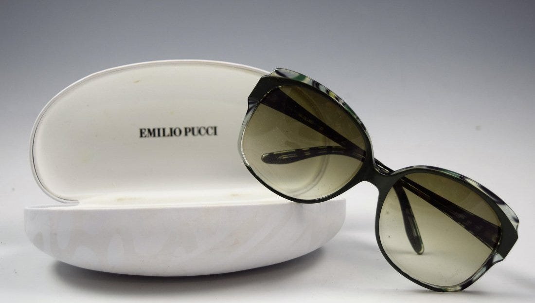 Emilio Pucci Sunglasses: Emilio Pucci green sunglasses Original case included