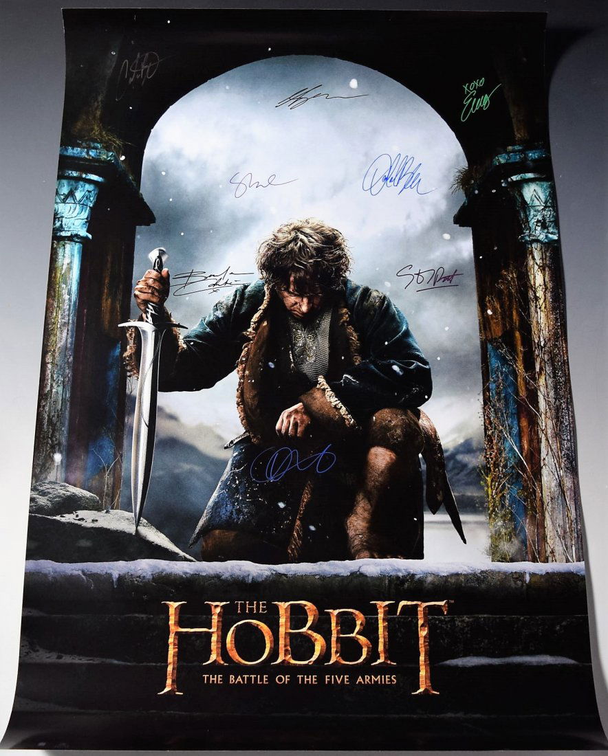 The Hobbit Cast Signed Movie Poster (1 of 4)