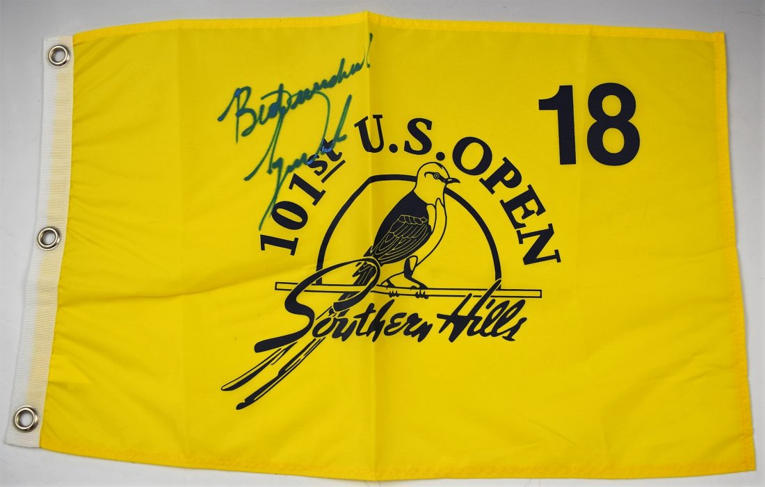 Tiger Woods Signed Flag (1 of 2)