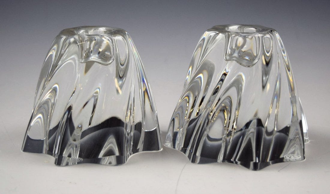 Baccarat Crystal Candle Holders (1 of 2)