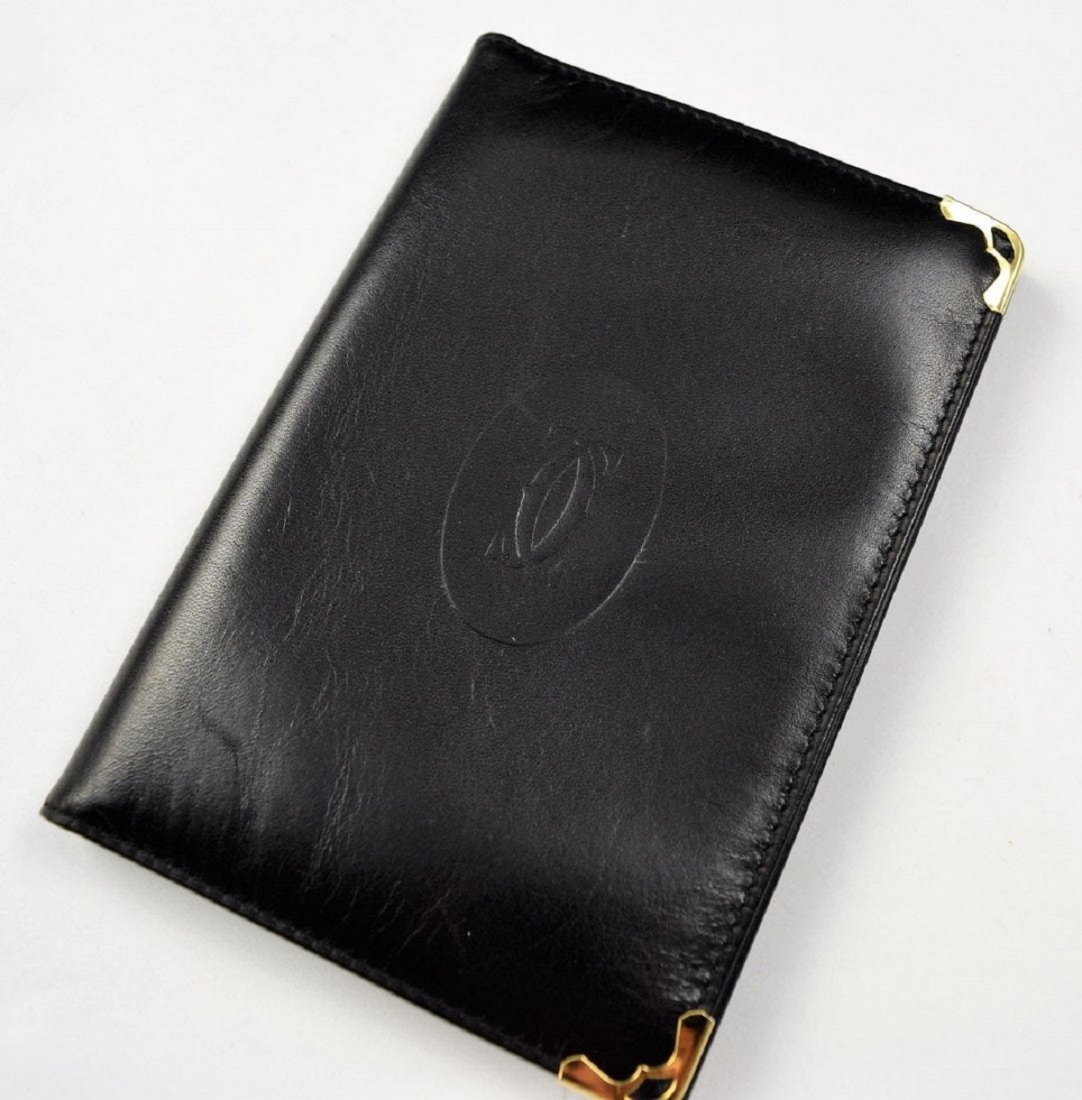 Cartier Photo Album: Cartier black leather photo album