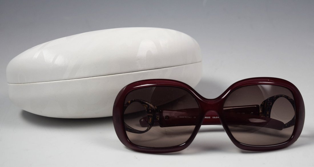 Emilio Pucci Sunglasses: Emilio Pucci burgundy sunglasses in original case