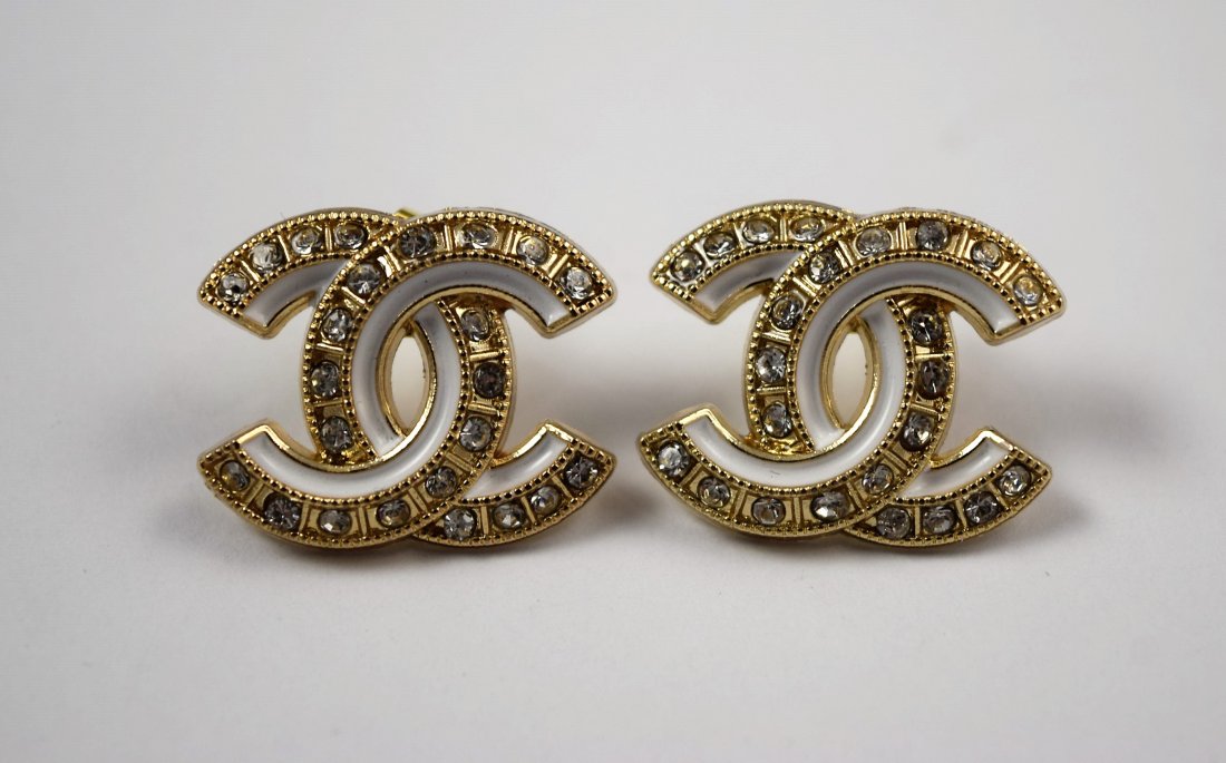 Chanel Button Earrings (1 of 3)