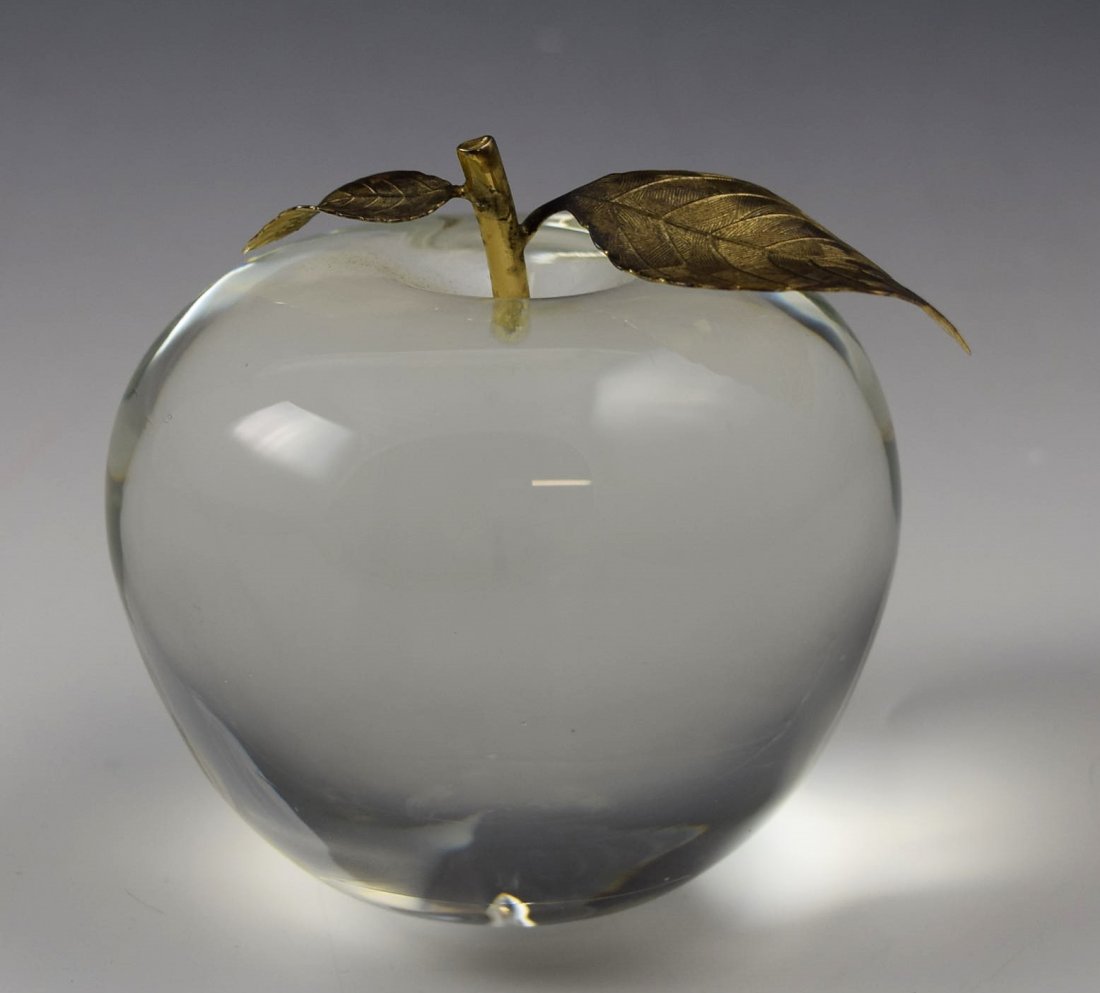Cartier Crystal Apple Paperweight (1 of 2)