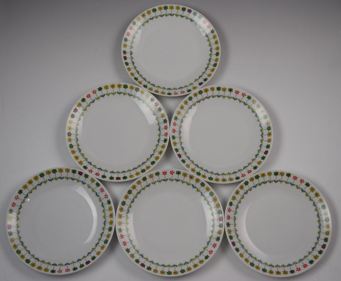 Vintage Emilio Pucci Plates: Vintage Emilio Pucci six rosenthal plates Measures: 7.5 inches