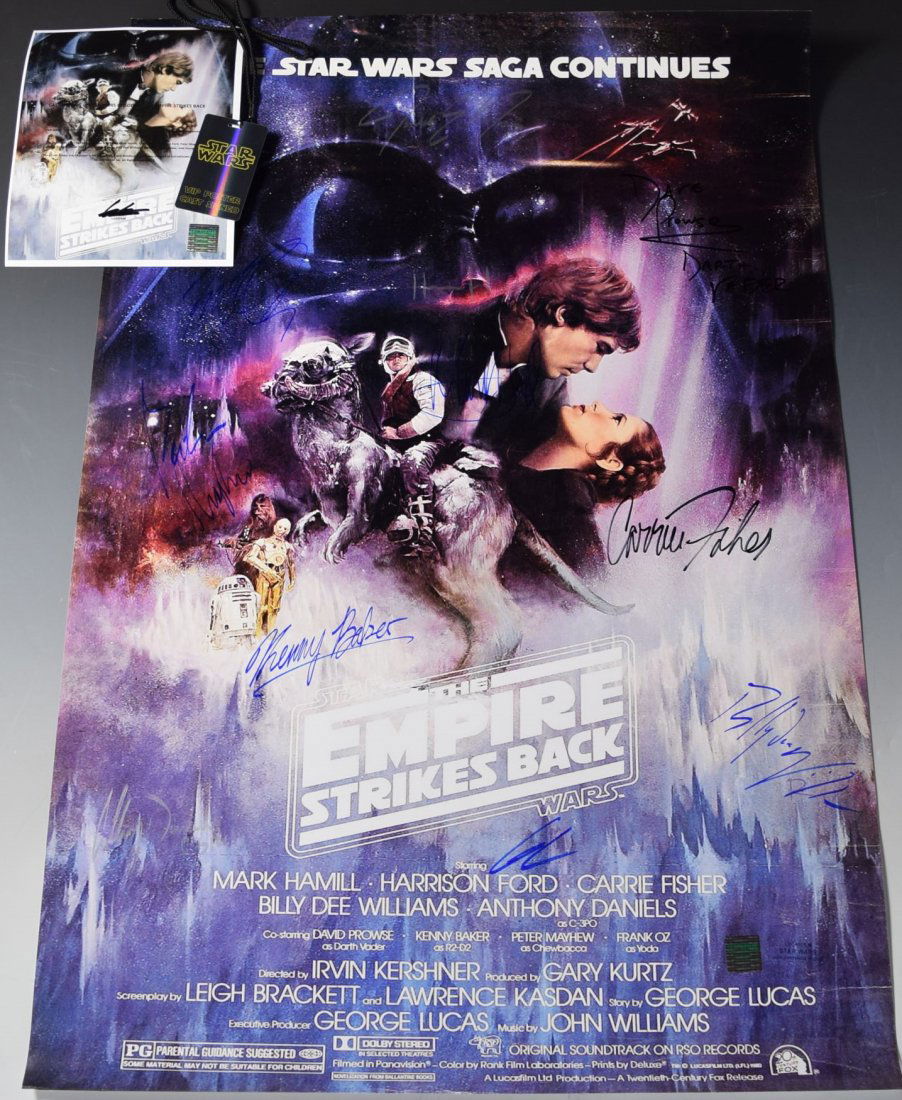 Star Wars Cast Signed Movie Poster (1 of 4)