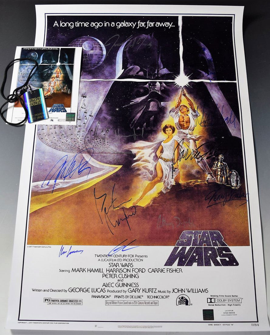 Star Wars Cast Signed Movie Poster (1 of 4)