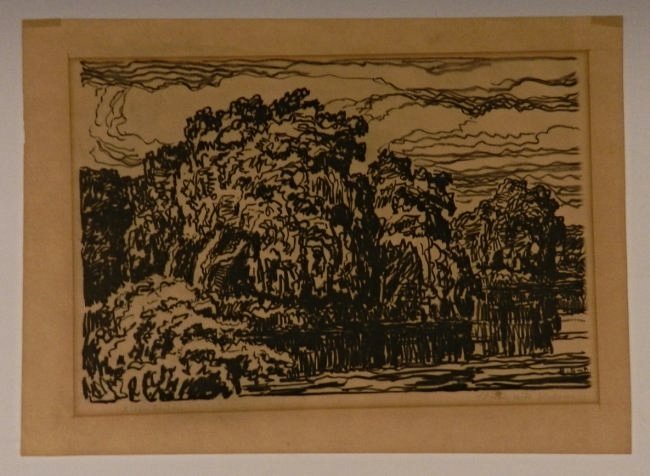 Birger Sandzen Pencil Signed, Stream with Willows: Stream with Willows, 1923 Lithograph on paper; edition of 100 impressions Image: 7 7/8 x 11 7/8 inches Signed in pencil by Sandzen lower left, titled lower right Printed by the Western Lithograph Comp