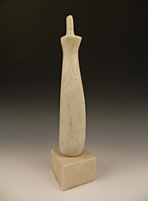 Alexander Archipenko: (Ukrainian, 1887-1964) A marble sculpture with base, c. 1937 Measures: 16 inches in height Signed and dated on bottom