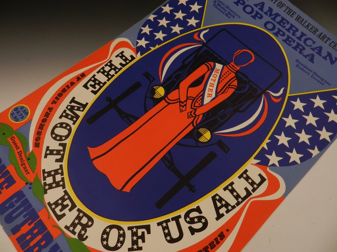 Robert Indiana, Signed Poster: Mother of Us All, Robert Indiana Measures: 34 x 24 inches Signed by Robert Indiana lower right in pencil