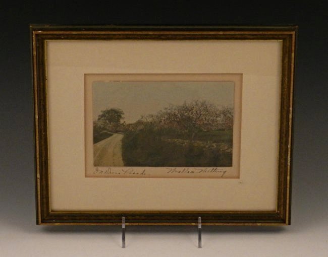 Wallace Nutting, Hand Colored Photograph: On Dress Parade, 20th century Titled lower left, signed lower right Measures: 10 x 12 inches, framed, Photograph: 4 1/2 x 6 1/2 inches