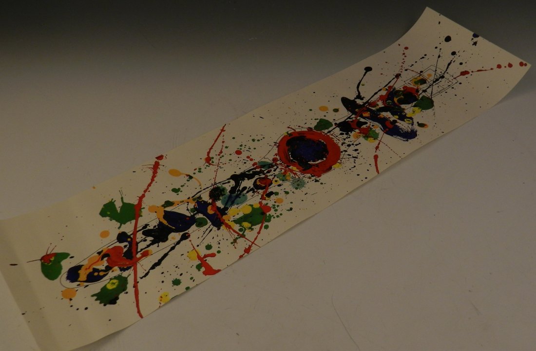 Sam Francis: Swatch Watch Project, lithograph, 1992 Measures: 7 x 30 inches Signed in pencil on back