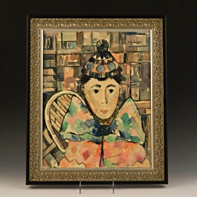 Jose Mijares: (Cuban, 1921-2004) A watercolor on paper Measures: 19 x 16 inches, framed, DOA: 15 1/2 x 12 1/2 inches Signed upper right