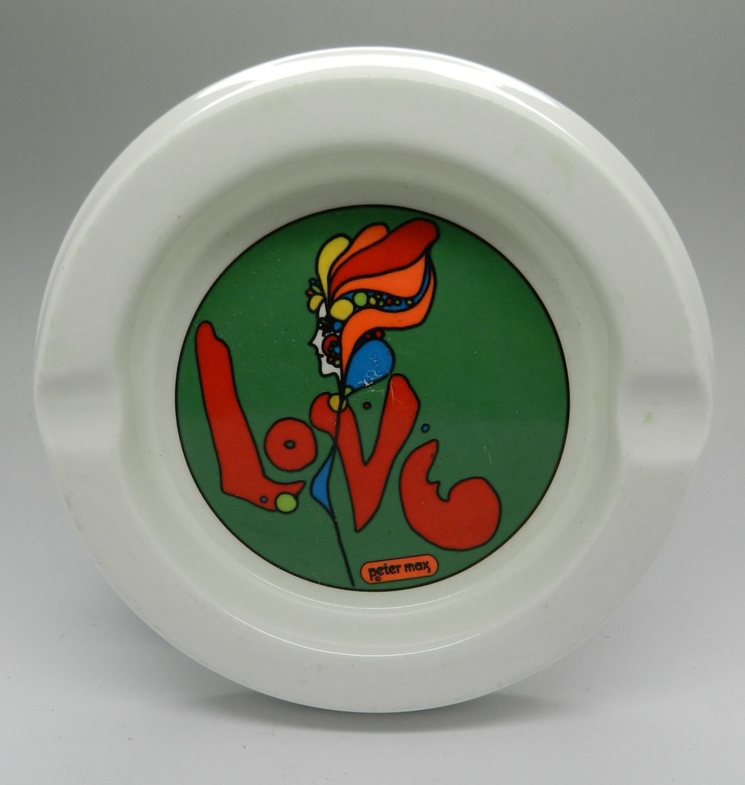Vintage Peter Max Ashtray: Circa 1960s Peter Max ashtray Measures: 5 inches
