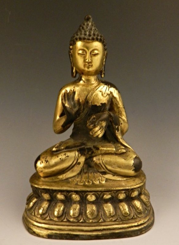 A Rare Chinese Bronze Seated Buddha (1 of 5)