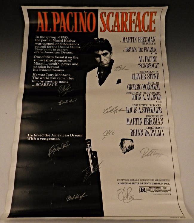 Scarface Cast Signed Movie Poster (1 of 4)