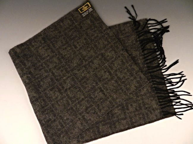 Fendi Wool Dark Grey Scarf (1 of 3)