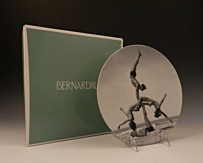 Jeff Koons, Untitled Porcelain Plate: Untitled (plate), circa 2011 Transfer-printed porcelain, 10.25 dia x .75 h inches Printed signature to reverse 'J K'. Signed with printed manufacturer's mark to reverse 'Bernardaud France Jeff Koons i