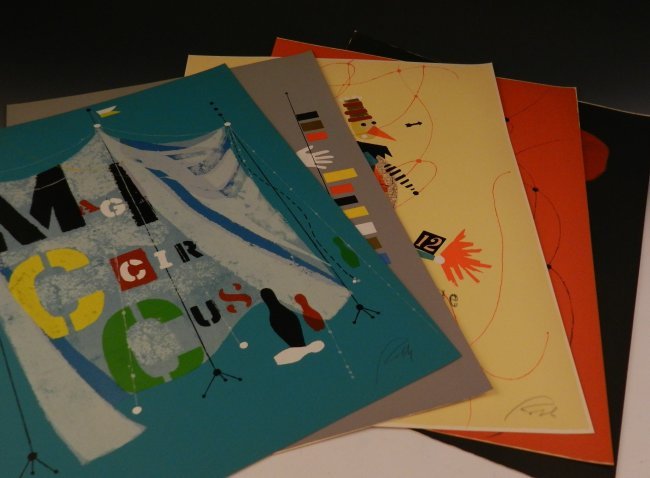 Wolfgang Roth: (American, 1910-1988) (5) Circus themed screen prints from an edition of 250 Each work artist signed and numbered Measures: 24 x 20 inches