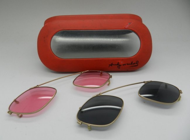 Vintage Andy Warhol Sunglasses Shadeclips (1 of 1)