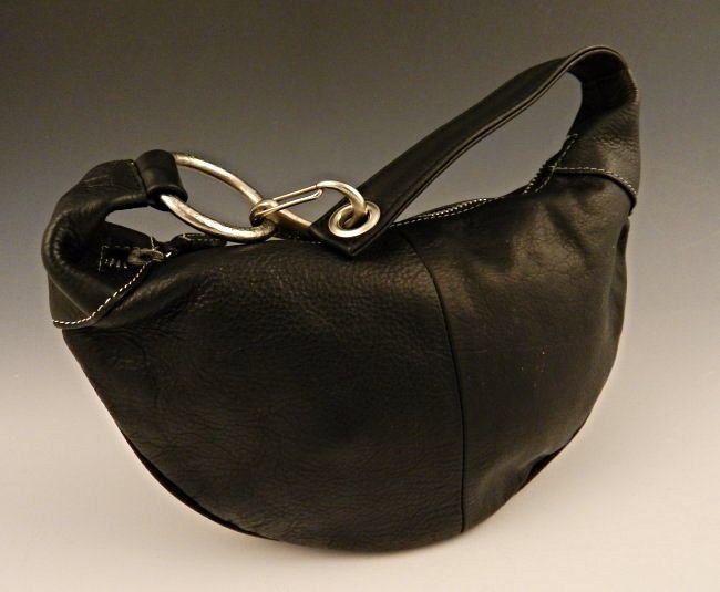 Armani Black Leather Bag (1 of 3)
