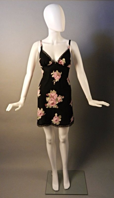 Oscar De La Renta Black Floral Dress (1 of 6)