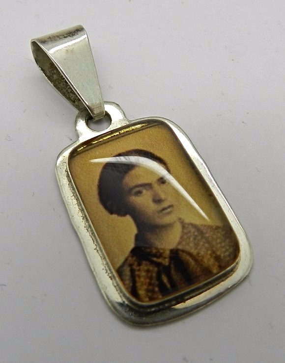 Frida Kahlo Pendant: A sterling silver Frida Kahlo pendant