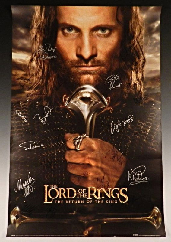 Lord Of The Rings Cast Signed Movie Poster (1 of 3)