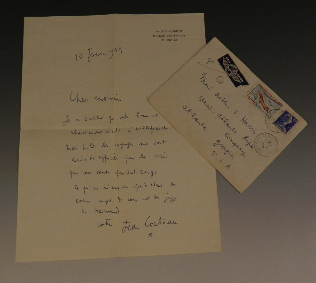 Jean Cocteau Written Letter (1 of 2)