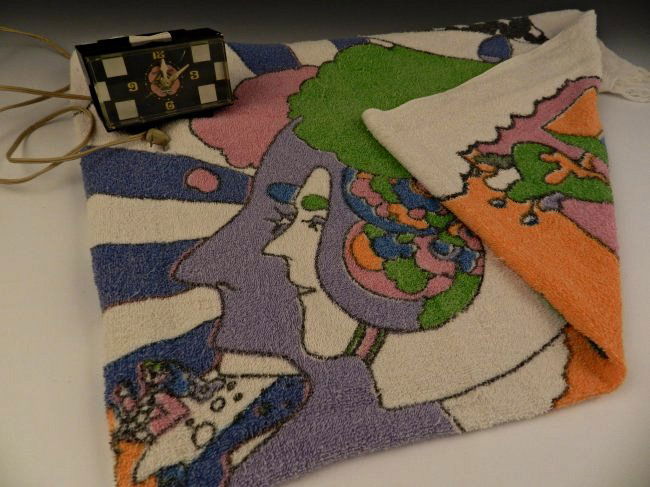 Peter Max Clock and Towel (1 of 3)