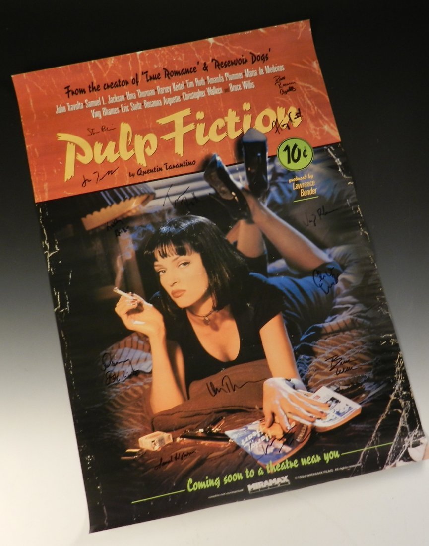Pulp Fiction Cast Signed Movie Poster (1 of 6)