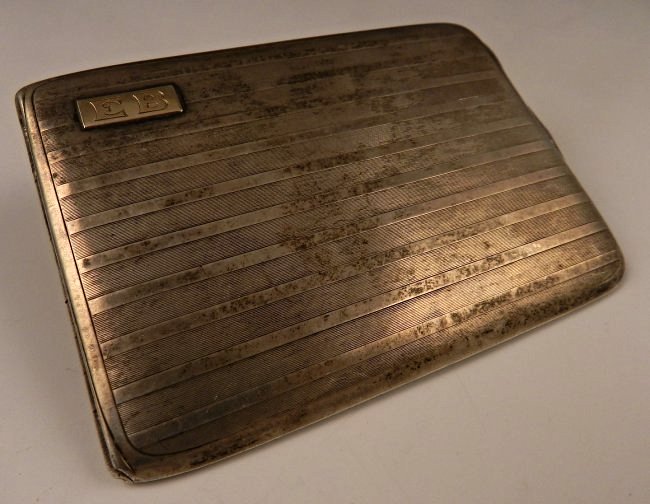 Eva Braun Hitler Personal Silver Cigarette Case