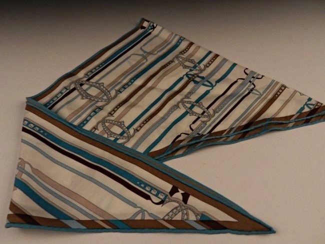 Cartier Silk Scarf: Measures: 50 x 13 inches