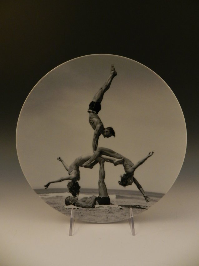 Jeff Koons, Untitled Porcelain Plate: Untitled (plate), circa 2011 Transfer-printed porcelain, 10.25 dia x .75 h inches Printed signature to reverse 'J K'. Signed with printed manufacturer's mark to reverse 'Bernardaud France Jeff Koons i