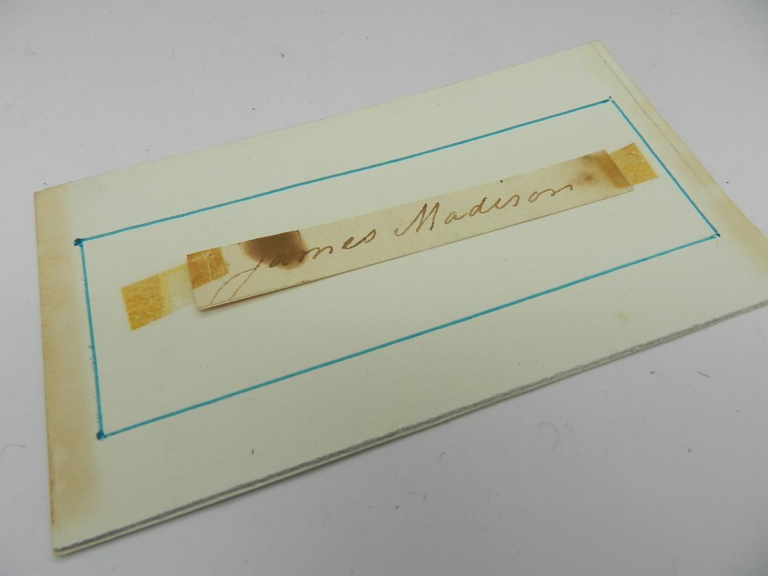 James Madison Presidential Signature (1 of 2)