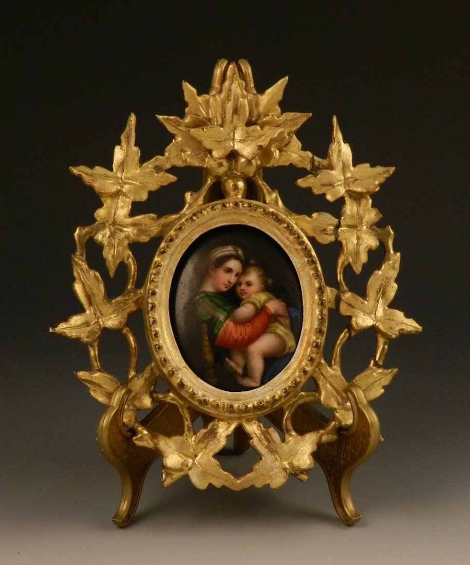 Antique Madonna & Child Oil Painting (1 of 4)