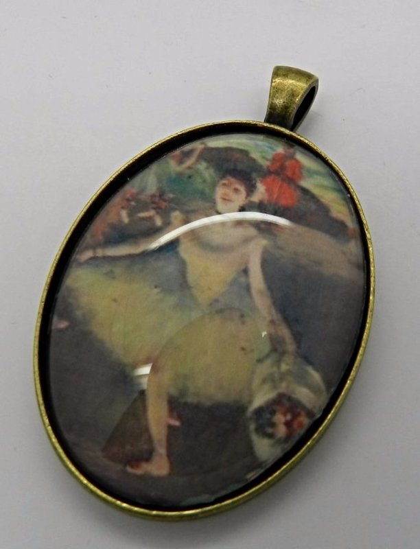 Edgar Degas Art Pendant: Ballerina - Edgar Degas art pendant Measures: 2 inches