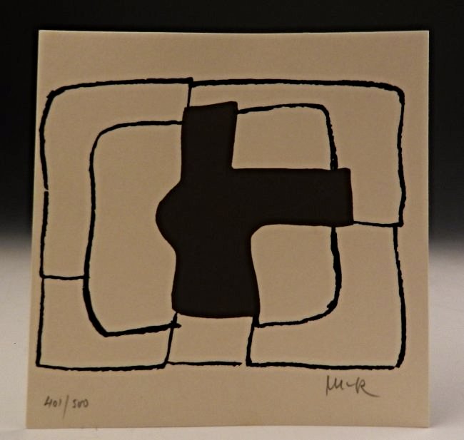 Conrad Marca-Relli: Composition 1975 lithograph Hand signed and numbered 401/500 Measures: 5 1/2 x 5 1/2 inches