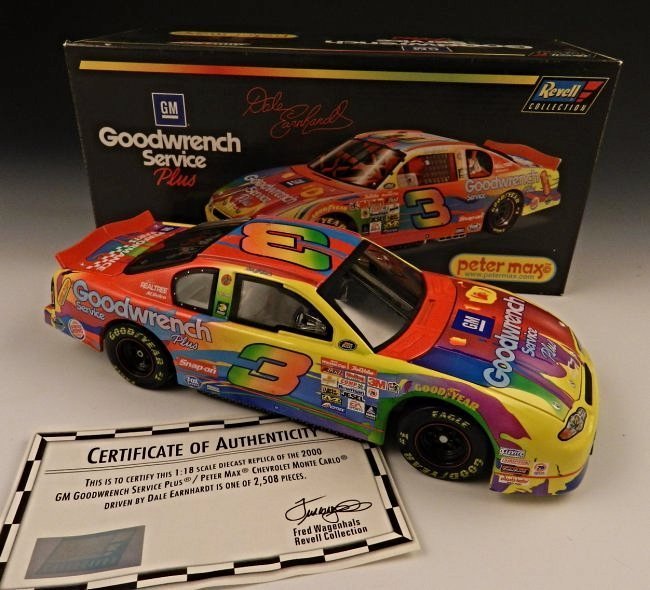 Peter Max NASCAR: Peter Max original collectors car, limited edition Dale Earnhardt Sr. Original box included Measures: 9 inches in length