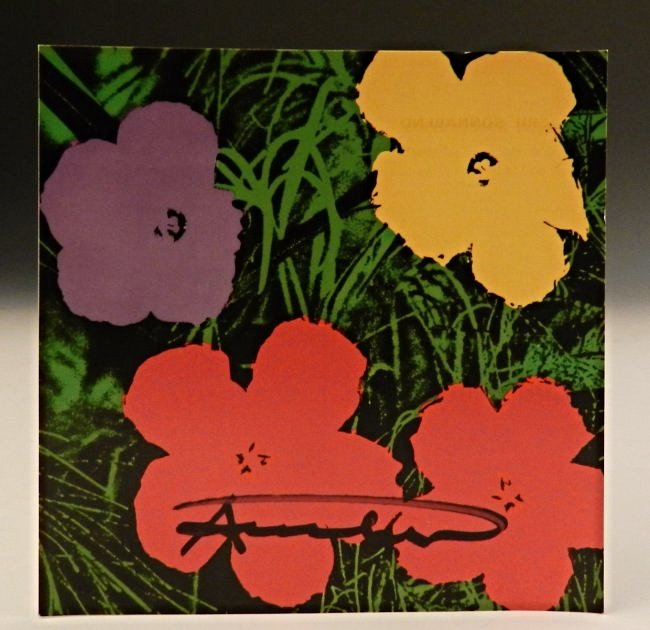 Andy Warhol: Flowers Invitation 1970 Color lithograph on paper Published by Galerie Sonnabend, Paris Signed in black felt-tip pen Measures: 7 x 7 inches This invitation was an announcement for the exhibition "Andy